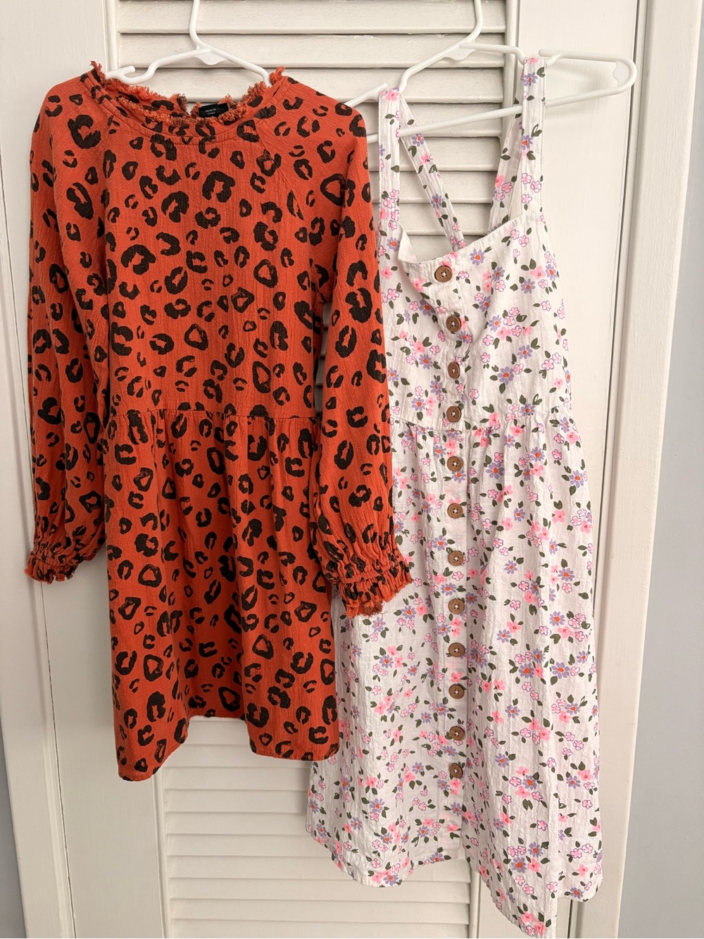 Cat & Jack Orange Leopard-Print Long Sleeve Dress